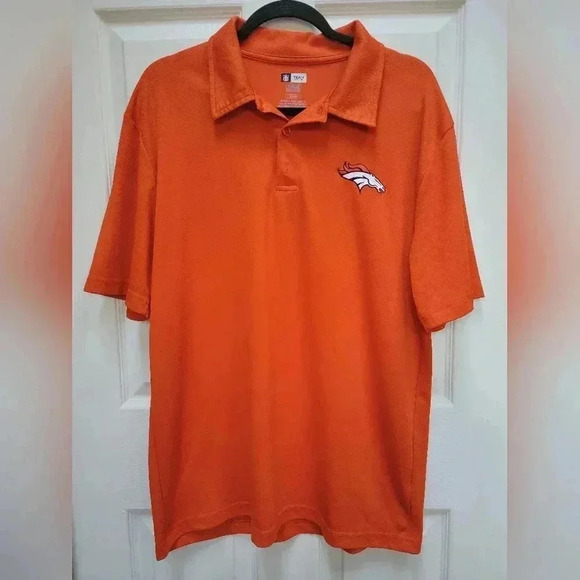NFL Team Apparel Denver Broncos TX3 Cool Orange Polo Size Large - Picture 1 of 3